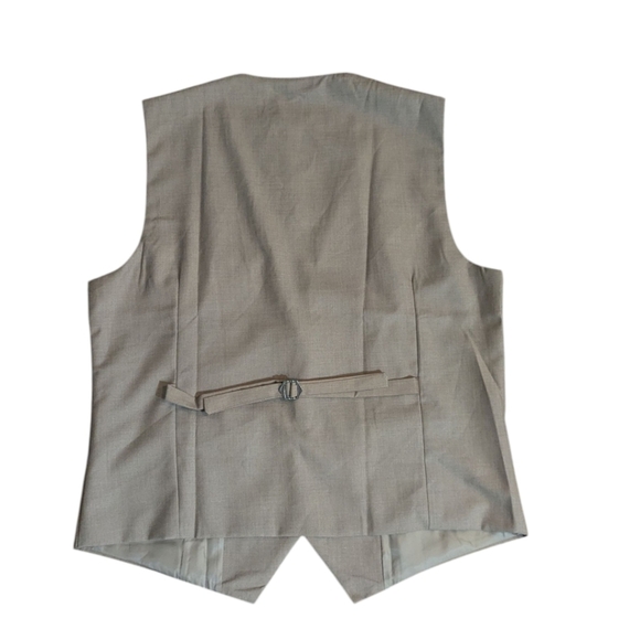 Neutral Tan Vest V Neck Button Front Tan Vest NWT Sz L - Picture 3 of 8